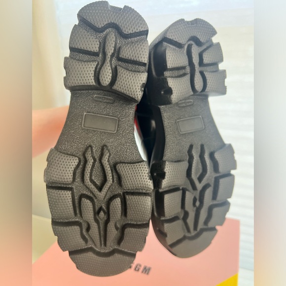 NEW 💥 MSGM Stivale DONNA Chunky Lug Boot Highlighter ORANGE Color Size EU 40 - Picture 8 of 11